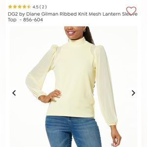 DG2 ribbed mesh long sleeve top. XS. Never worn, excellent condition.